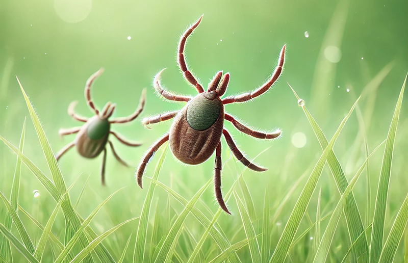 Ticks On Grass